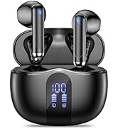 JYUESJKJ Wireless Earbuds, Bluetooth 5.4 Headphones HiFi Stereo with 4 HD Mic, 50H Playtime Bluet...