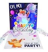 Ribbli Birthday Card Light and Musical Birthday Card Dacning Bear Funny Birthday Card Pop Up Birt...