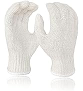 GSAFEME Work Gloves 12 Pairs Cotton Glove Liners for BBQ Heat Resistant Cooking Gloves Men Hand S...
