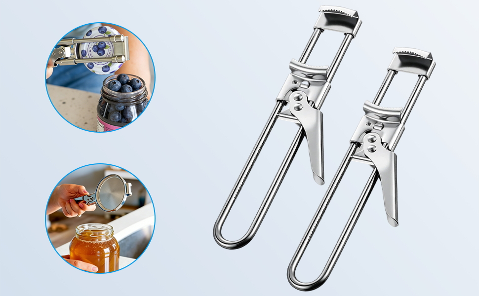 2 Pack Adjustable Stainless Steel Jar Opener