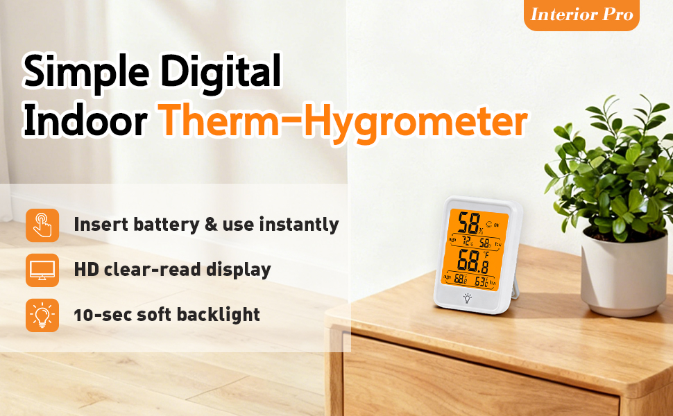 Interior Pro Simple Digital IndoorTherm-Hygrometer