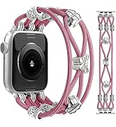 JR.DM Beaded Bracelet Women Compatible with Apple Watch Bands 40mm 45mm 44mm 41mm 38mm 42mm 46mm ...