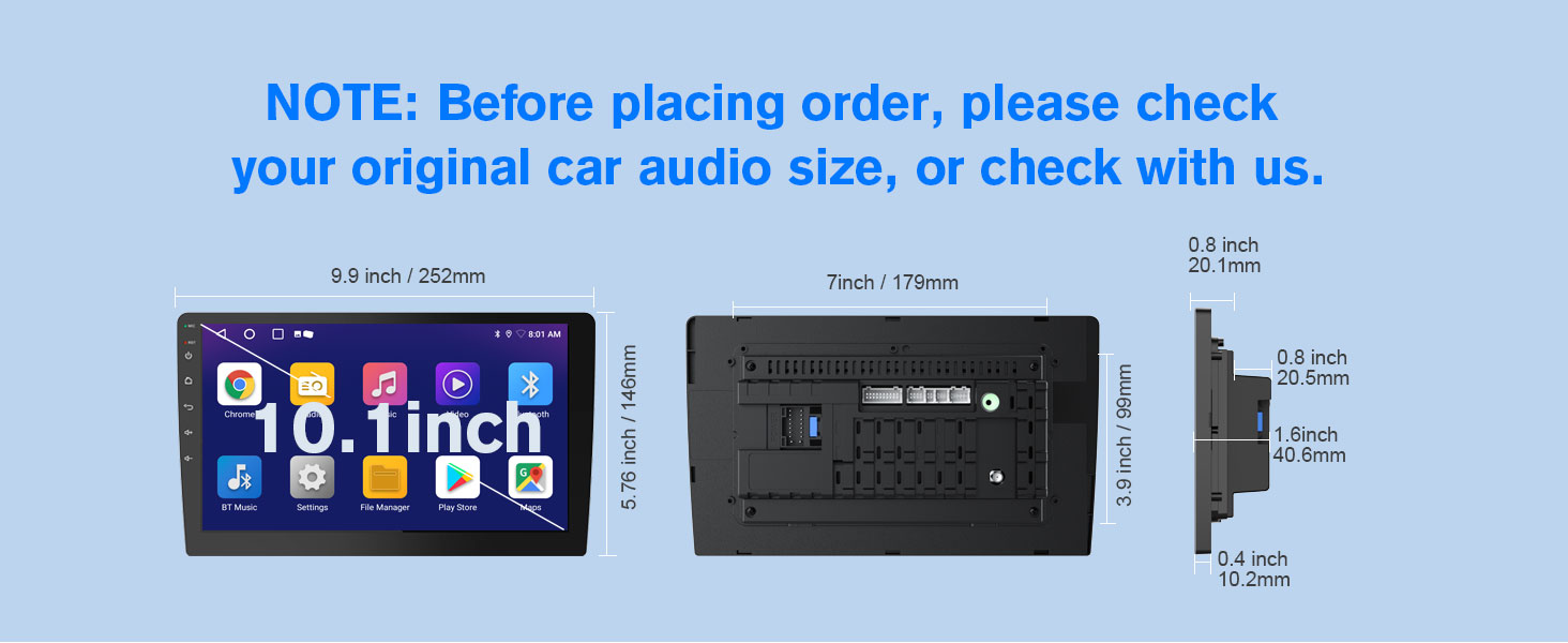 10&amp;#34; wireless double din car stereo