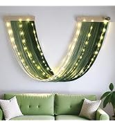 OakHaomie Macrame Fairy Lights Battery Operated with Remote,Large Macrame Wall Hanging with 20ft ...