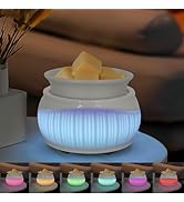 nawaza Ceramic Wax Melt Warmer for Scented Wax Warmer with 7 Colors LED Lighting, 3-in-1 Electric...