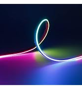 LOAMLIN WS2811 Addressable COB LED Strip Light Side Lighting LED Strip 6.56FT 630leds/m, High Den...