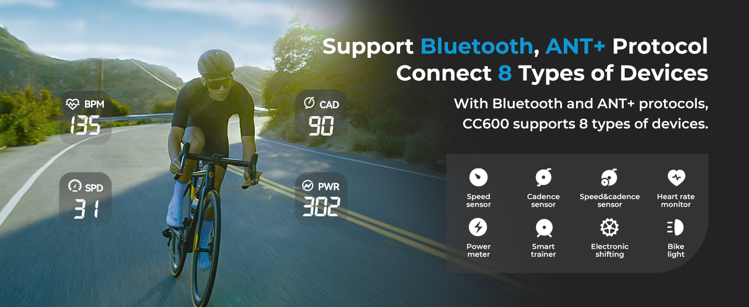 support 8 sensor with computer bike