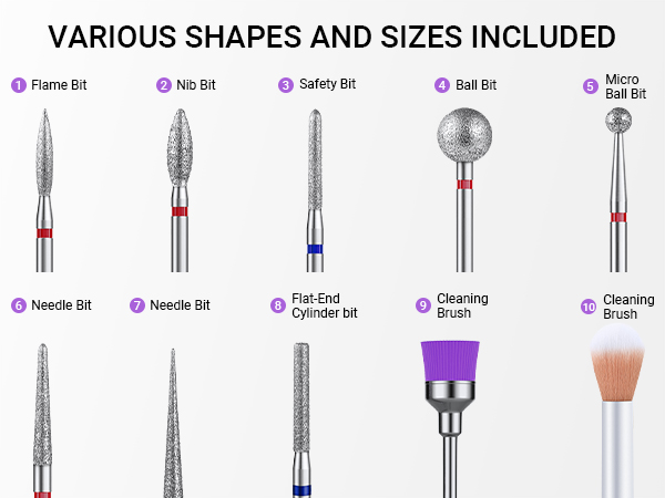 21pcs Nail Drill Bit Set