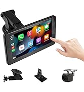 Portable Car Radio Stereo Audio Receiver with Wireless Carplay&amp;Android Auto, 7” FHD IPS Touchscre...