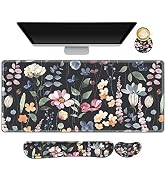 ARTSO Gaming Mouse Pad Wrist Support Set, XXL Large Desk Mat Mousepad + Keyboard Wrist Support+ M...