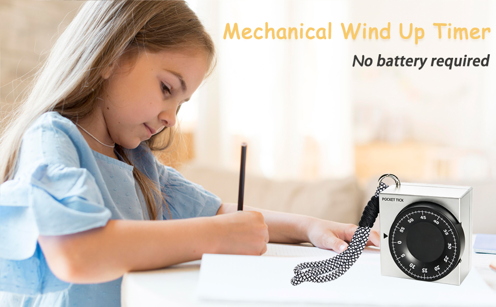 Wind up timer silver