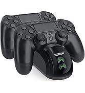 PS4 Controller Charger, Upgraded Fast-Charging Port Docking Station Stand for PS4/PS4 Slim/PS4 Pr...