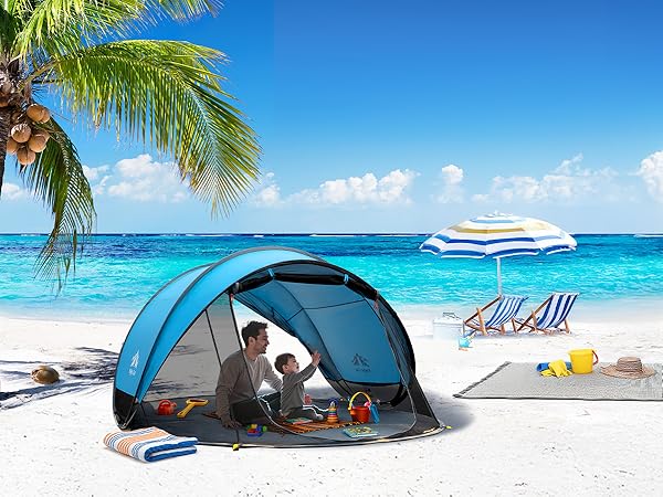pop up beach tent sun shelter