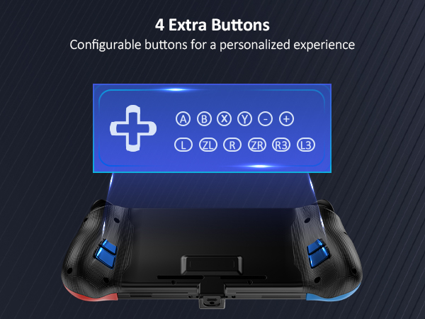 The Gripcon is upgraded with four mappable back buttons which can map up to 16 key combinations