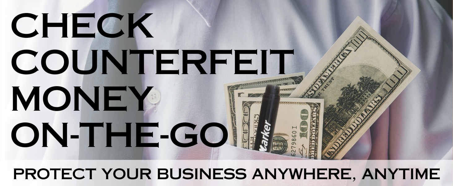 Counterfeit Money Detector Pen - Detect Fake Bills, Universal False Currency Checker Pack