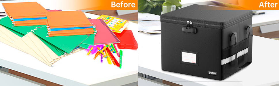 Collapsible File Storage Organizer Box