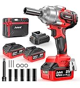 Avhrit Cordless Impact Wrench 1/2 inch, 850N.m/630Ft-lbs 1/2 Impact Wrench, High Torque Impact Gu...