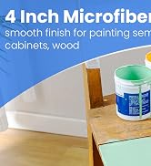 Mister Rui - Microfiber Paint Roller Covers 4 Inch - 40 Pack, Small Paint Roller Covers with Roll...