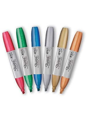Six Sharpie Metallic Chisel Markers