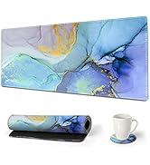 AIMSA Large Gaming Mouse Pad, XXL Keyboard Mouse Mat Extended Desk Pad with Stitched Edges, Durab...