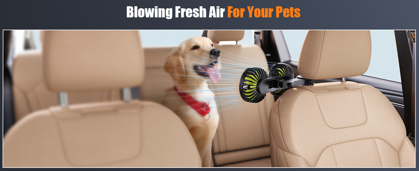 dual head electric car fan