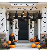 Cicosovea Halloween Decorations Outdoor Indoor – 8PCS Witch Hats for Women &amp; 32PCS Bats Halloween...