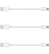 MSTJRY 3 Pack 10 Inch Short lPhone Cord, lPhone Cable to USB-C 3A Charging Cable, White