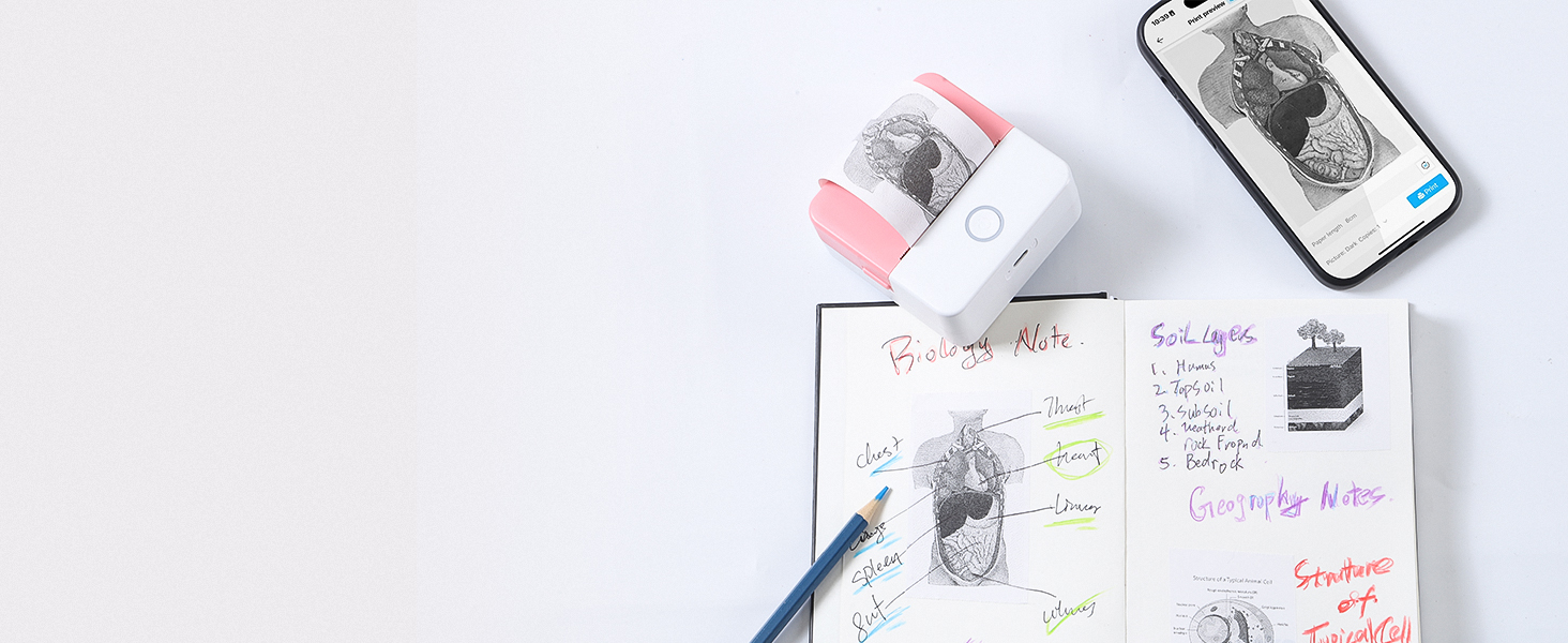 Study note mini printer