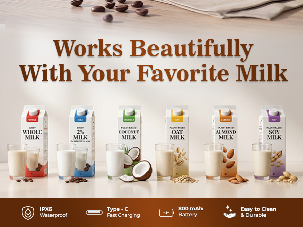 Rechargeable Milk Frother Handheld