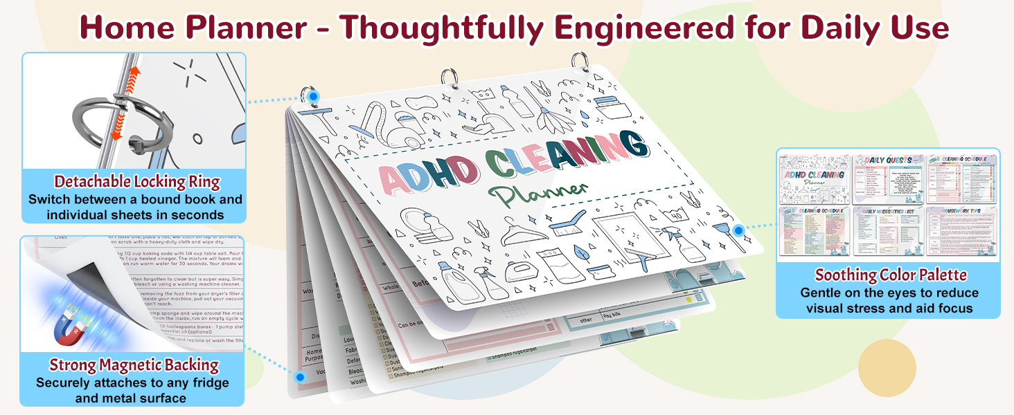 adhd cleaning and organizing planner