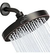 AISINYI High Pressure Rainfall Shower Head, 6 Inches Modern Showerhead with Perfect Adjustable Re...