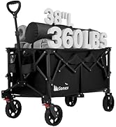 Gonex 220L Collapsible Foldable Wagon Cart with 360lbs Weight Capacity, 38''L Folding Utility Gar...