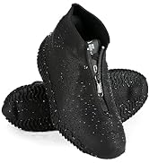 Zbyoujer Waterproof Rain Shoe Covers, Silicone Overshoes with Zipper Non-slip Galoshes for Men an...