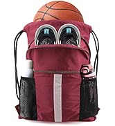 BeeGreen Drawstring Backpack Bag with Shoe Compartment X-Large Gym Sports String Cinch Backpack