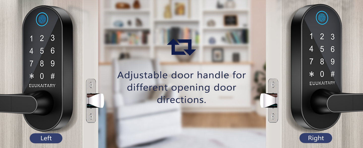 keyless entry door lock with handle