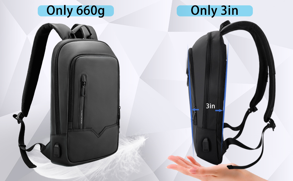 slim laptop backpack for men
