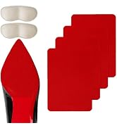 Ashoesert Red Bottoms Shoe Sole Protector 4 Pcs with Heel Pads, Self-Adhesive Anti-Slip Shoe Bott...