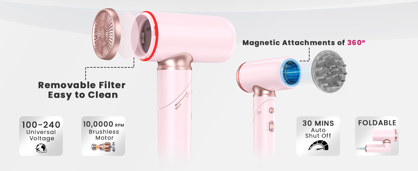 travel hair dryer brush