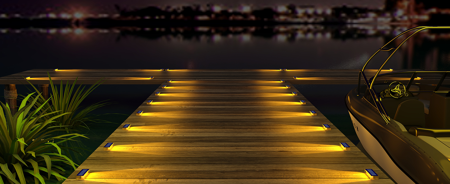 solar deck lights outdoor waterproof