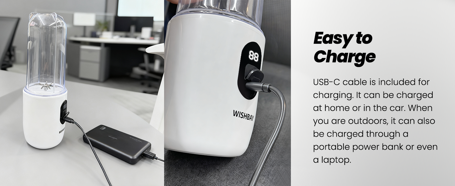 Portable Blender Personal Blender for Shakes and Smoothies with 16 Blades Small Mini Juicer