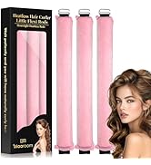 Overnight Heatless Hair Curler to Sleep in, Little Heatless Curls Satin Velvet Overnight Flexi Bl...