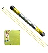 FINGER TEN Golf Alignment Sticks Rods Swing Trainer Tools 48 Inch 2 Or 3 Pack, Fits in Golf Bag T...