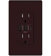 ELEGRP 30W 6.0 Amp 3-Port USB Wall Outlet, 15 Amp Receptacle with USB Type C & Type A Ports, USB ...