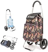 Grocery Cart on Wheels,Trolley Cart with Wheels,Shopping Cart Bags for Groceries Removable Wheels...