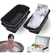 XANGNIER Extra Large Ice Block Mold,3 Pack 7lbs Ice Cubes for Cold Plunge or Coolers,Reusable Sil...