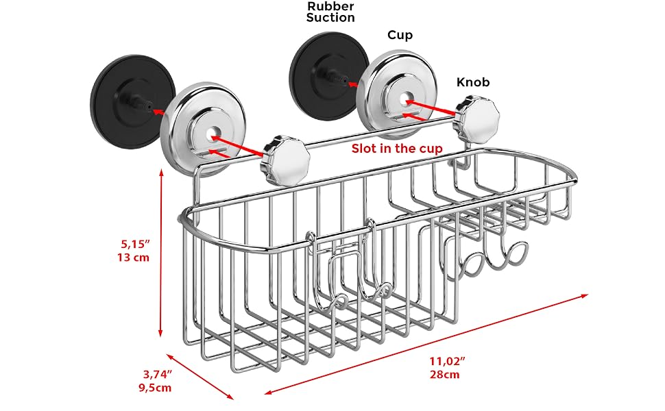 Suction shower basket