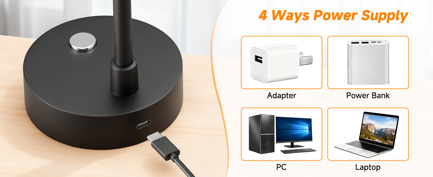Desk Lamp with USB Charging Port