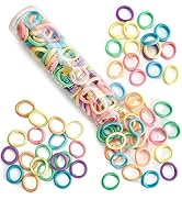 JIRIS Hair Ties for Women And Kids, 100PCS Seamless Thick Cotton Hair Band, Elastic Baby Hair Tie...