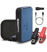 Type S 1000A Car Battery Jump Starter Power Bank Portable, 12V 400A 6.0L Gas 3.0L Diesel, LCD Dis...