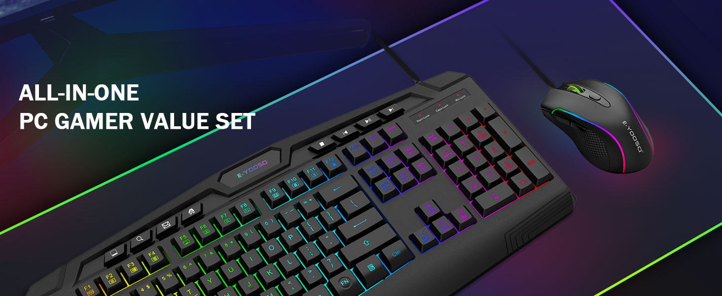 Wired Gaming Keyboard and mouse